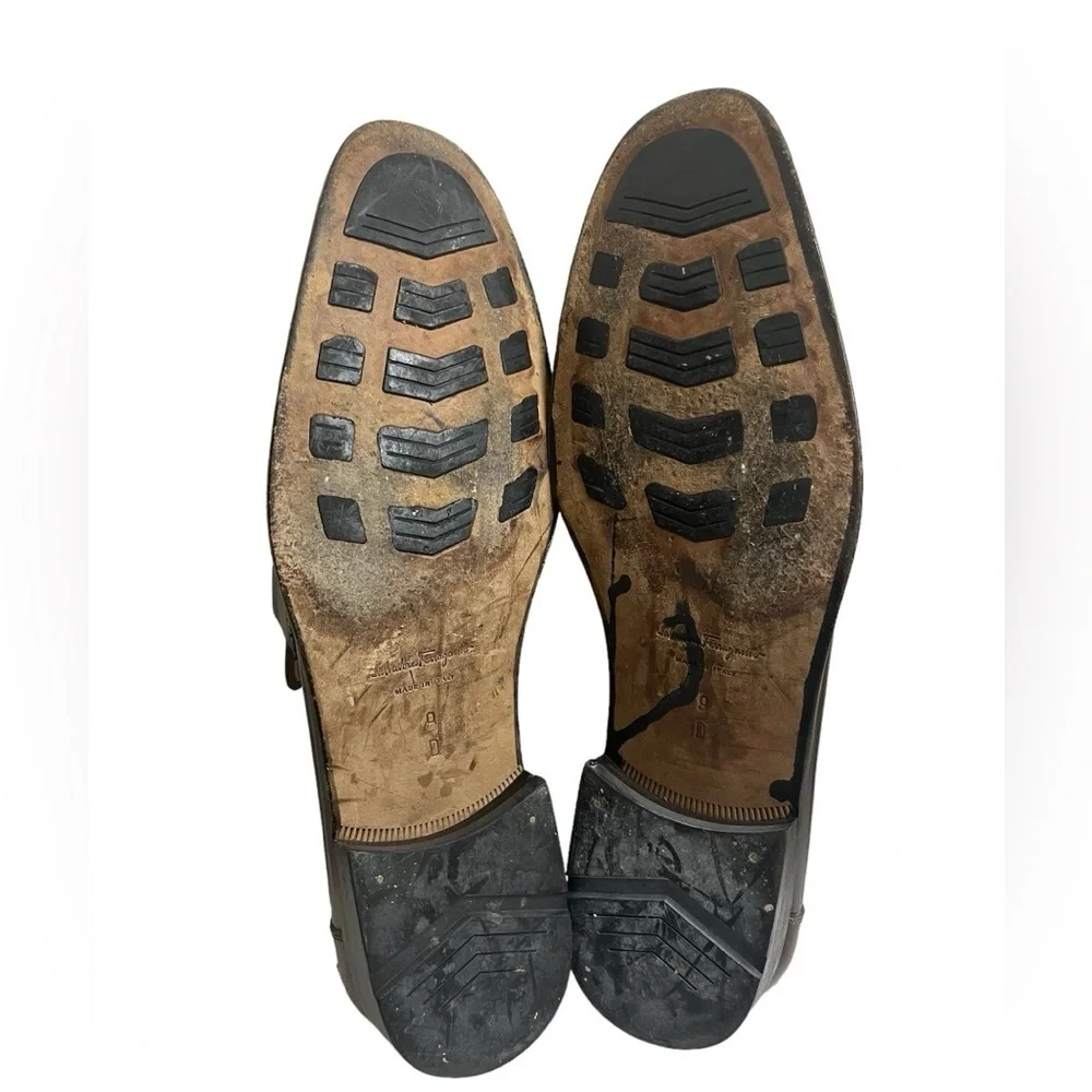 Rare Salvatore Ferragamo Florence Brown Leather Loafers - Italy size 9
